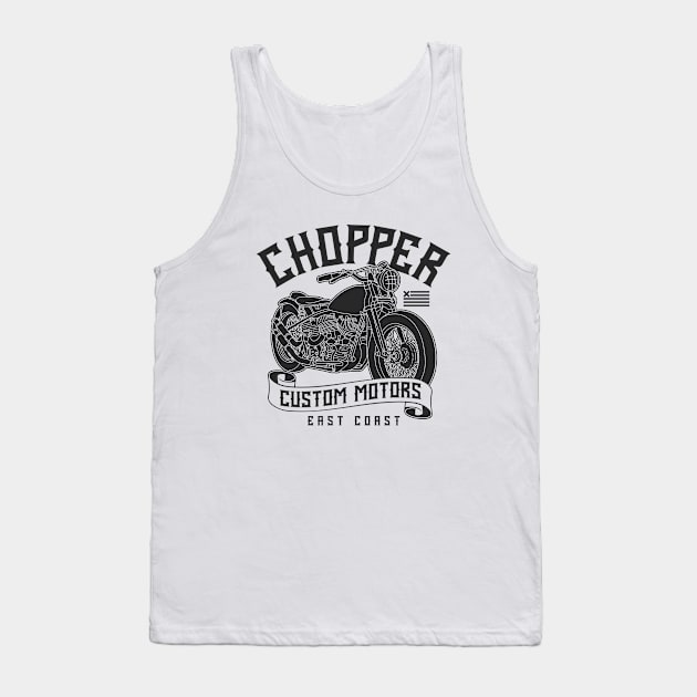 Chopper custom motor Tank Top by Design by Nara